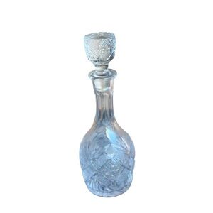 Vintage Cut Glass Decanter with Stopper